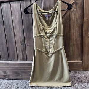 Urban Outfitters Olive Green Fit & Flare Sleeveless Dress - Size Small